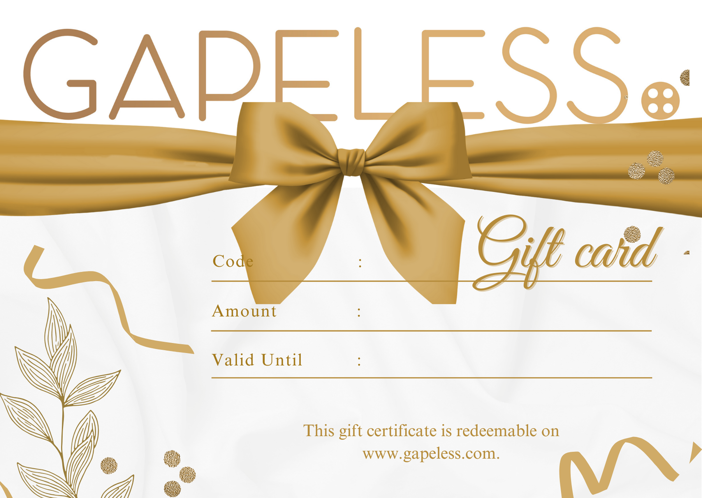 Gapeless Gift Card