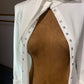 White exaggerated collar and cuffs shirt