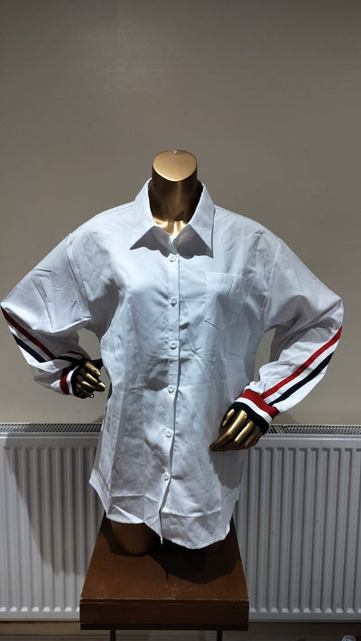 Sporty Striped Shirt with pockets